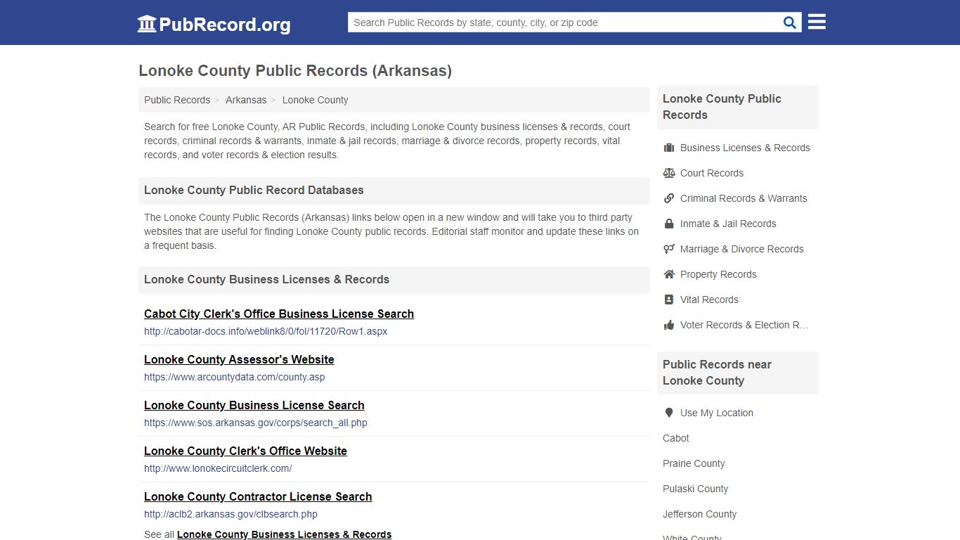 Free Lonoke County Public Records (Arkansas Public Records)